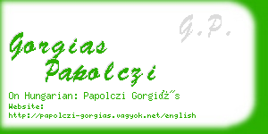 gorgias papolczi business card